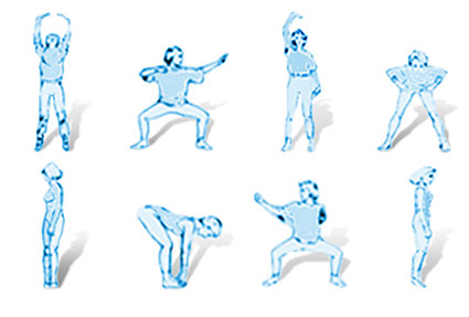 8 pièces de brocart